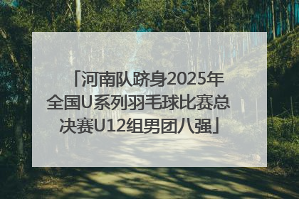 河南队跻身2025年全国U系列羽毛球比赛总决赛U12组男团八强